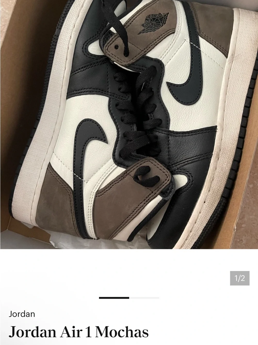Nike Air Jordan 1 Retro - Black, White, Brown